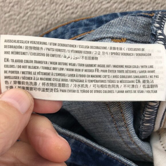 Abercrombie & Fitch Womens Mom Jeans 28/8 High Rise Curve Love Distressed Denim - Picture 9 of 14